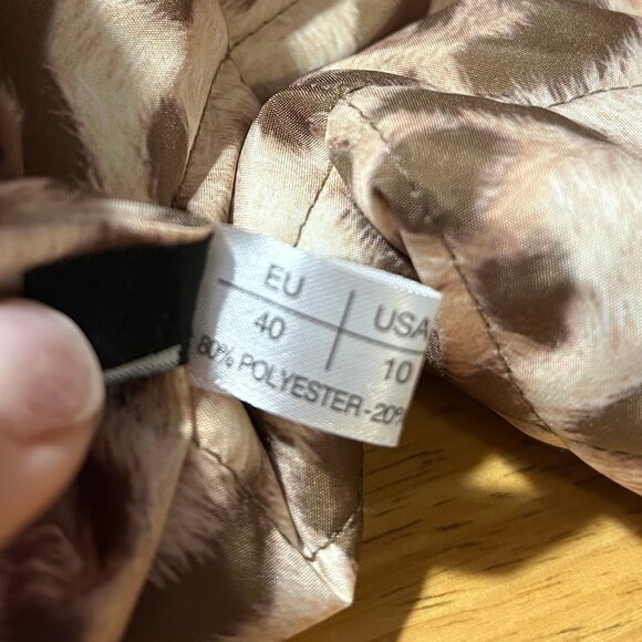 NWT Womens Tina Demel Leopard Hearts Belted Reversible Quilted Vest or Jacket 10 - Picture 15 of 16